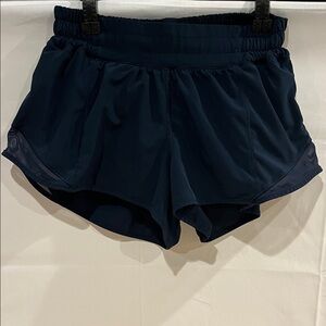 Lululemon Hotty Hot High Rise 2.5 Navy Shorts, Size 4